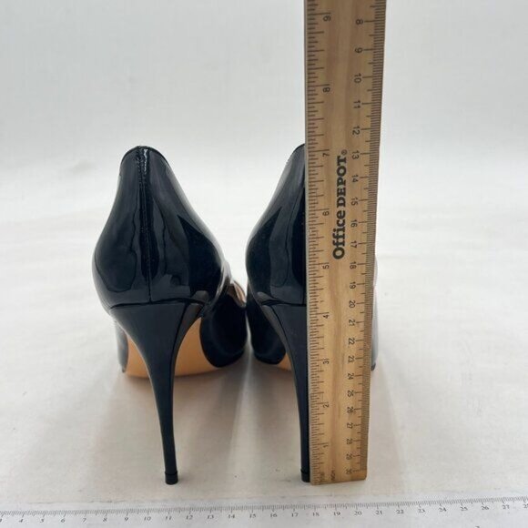 FSJ Women's Chic Pointed Closed Toe Mid Heel Pumps Slip on Stilettos Slide Dress - Picture 4 of 7